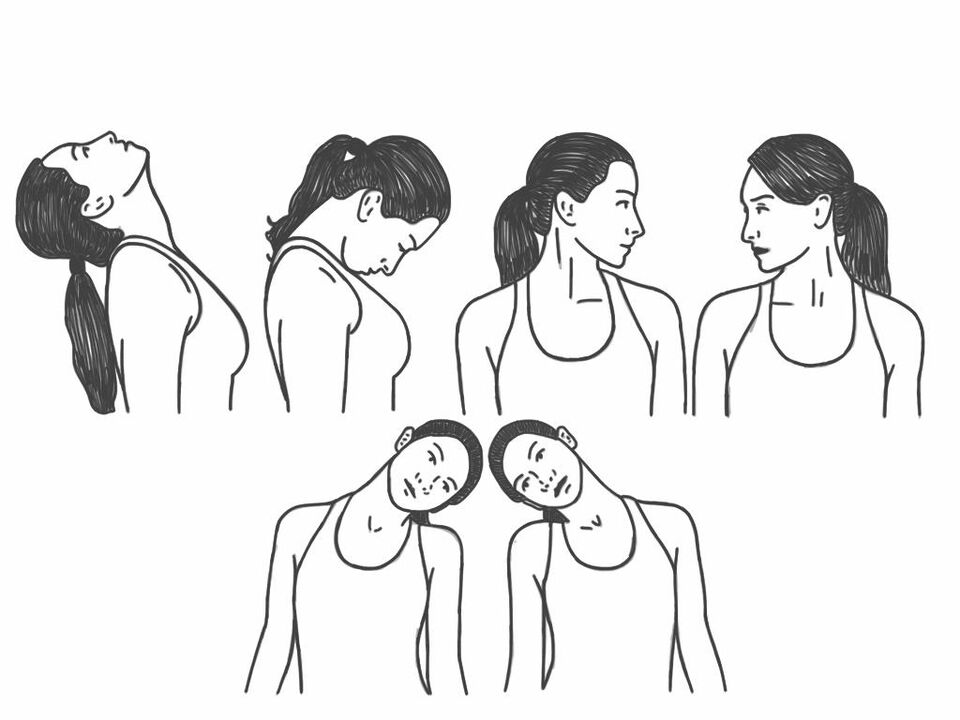 Realizar uma série de inclinações da cabeça evitará a osteocondrose cervical