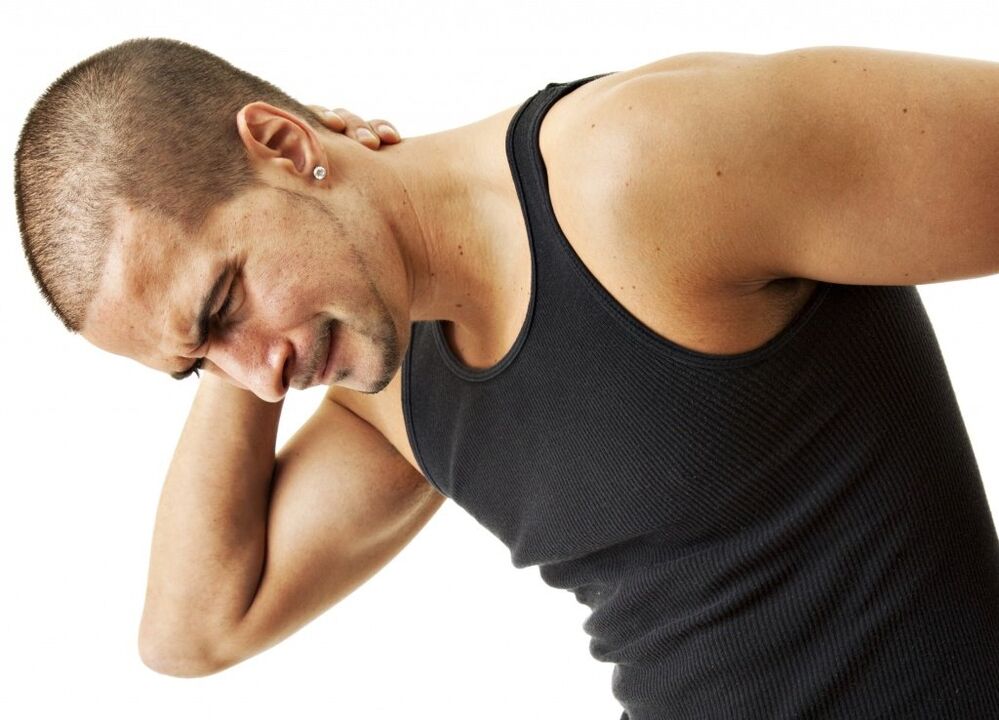 dor no pescoço devido à osteocondrose cervical